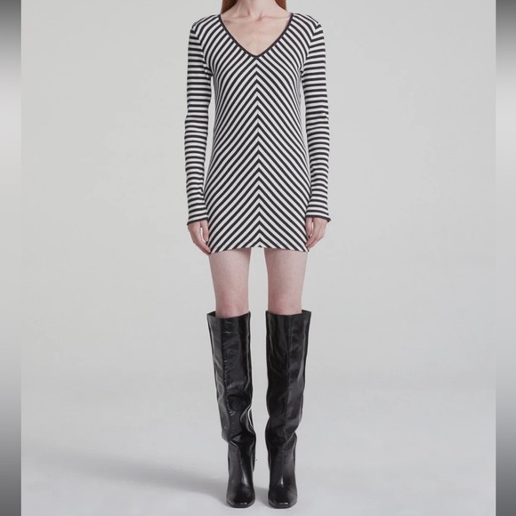 NWT Rag & Bone Black & White Halifax Dress - Picture 2 of 6